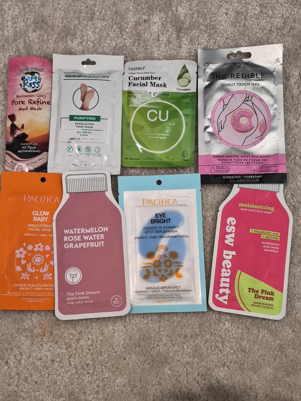 Assorted Facial Sheet Masks Sets (8) NEW